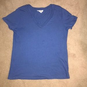 Periwinkle Blue Soft V-Neck Short Sleeve